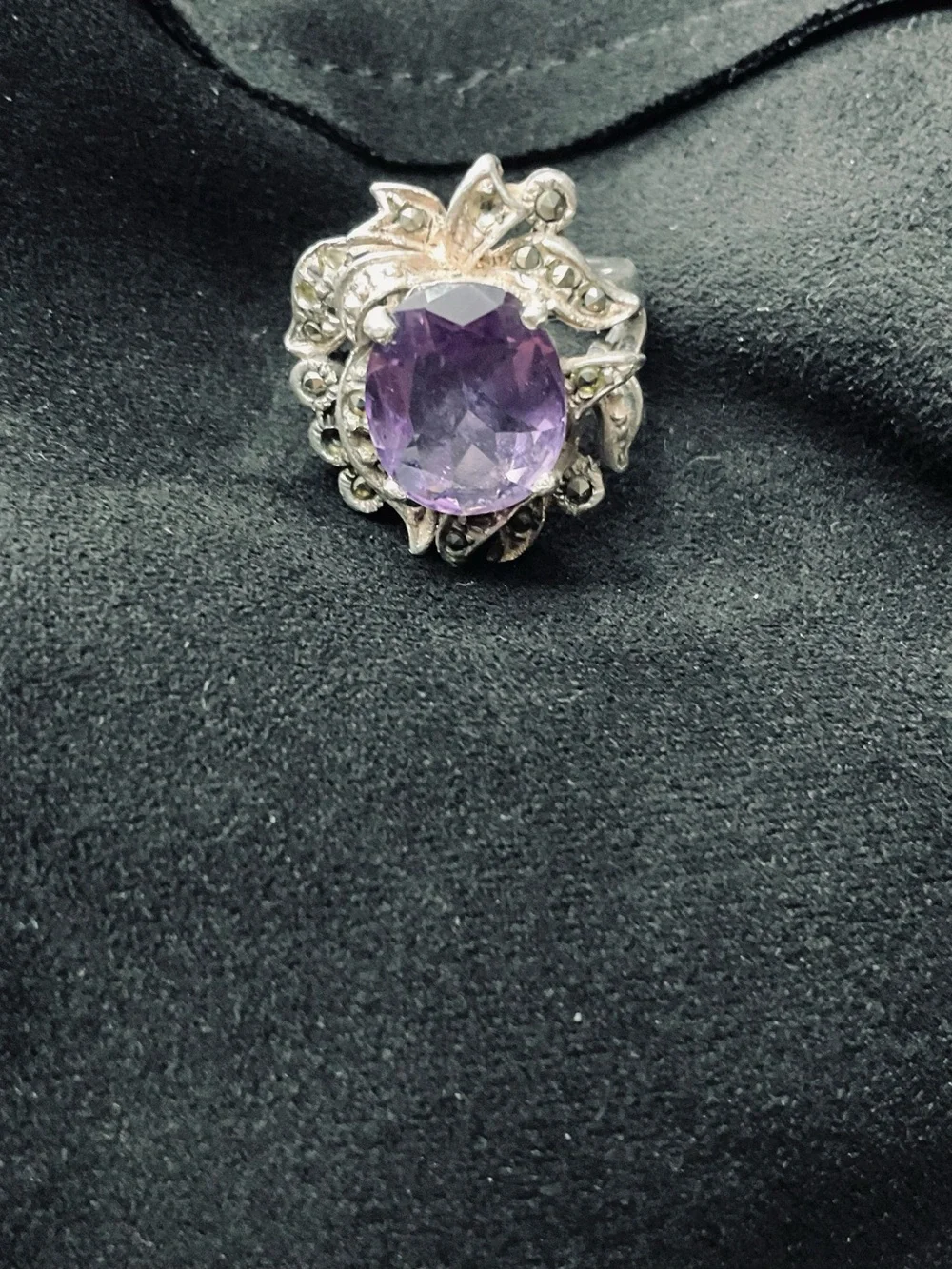 Vintage Amethyst 925 Ring